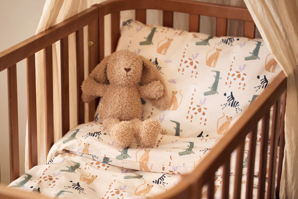 Set de funda nórdica para cuna 100x140cm Jungle Jambo Jollein