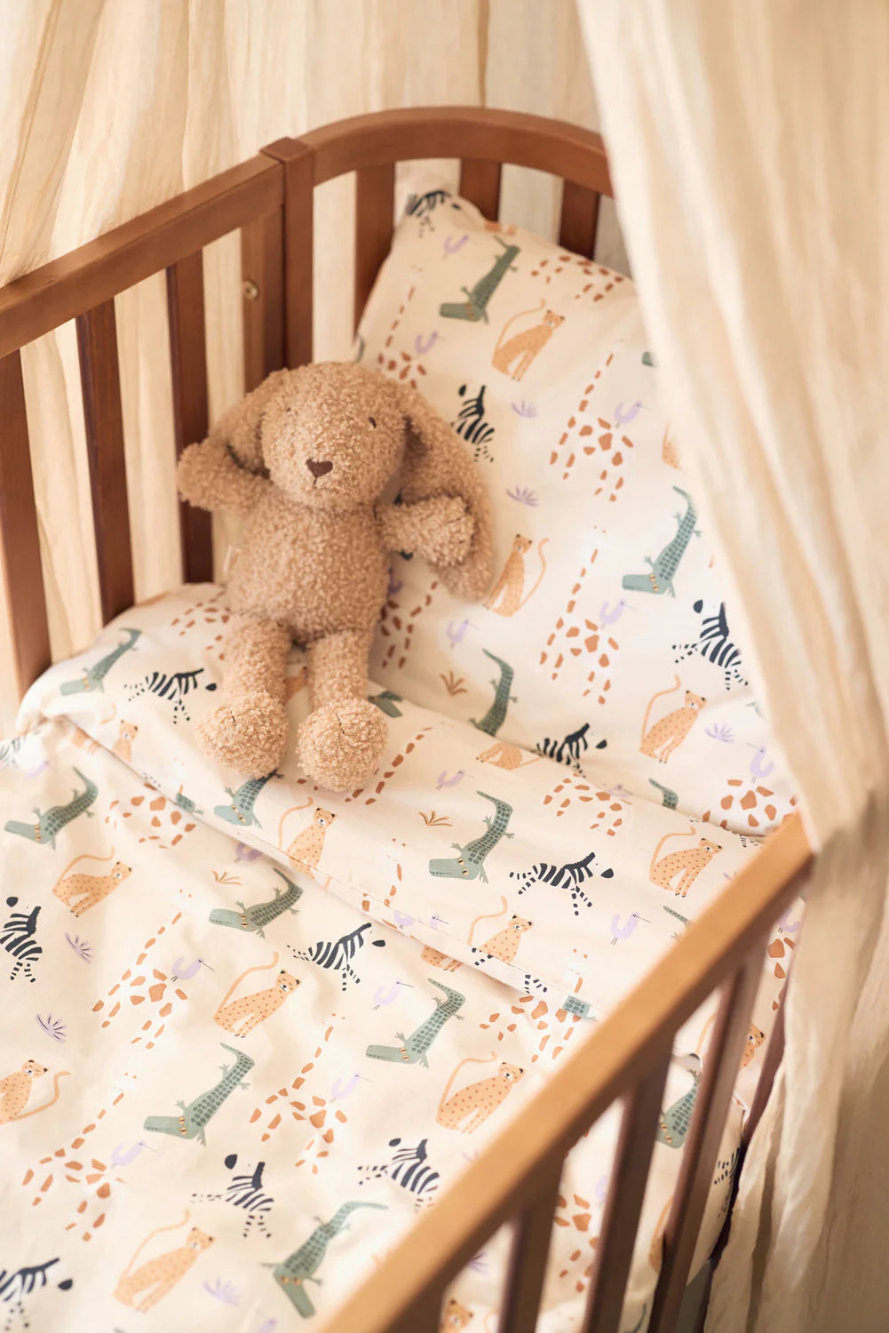 Set de funda nórdica para cuna 100x140cm Jungle Jambo Jollein