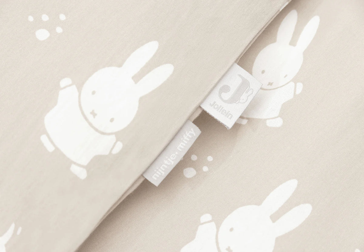 Set de funda nórdica para cuna 100x140cm Miffy & Snuffy Nougat Jollein