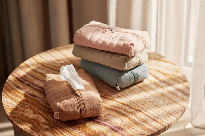 Estuche para toallitas húmedas Muslin - Biscuit Jollein