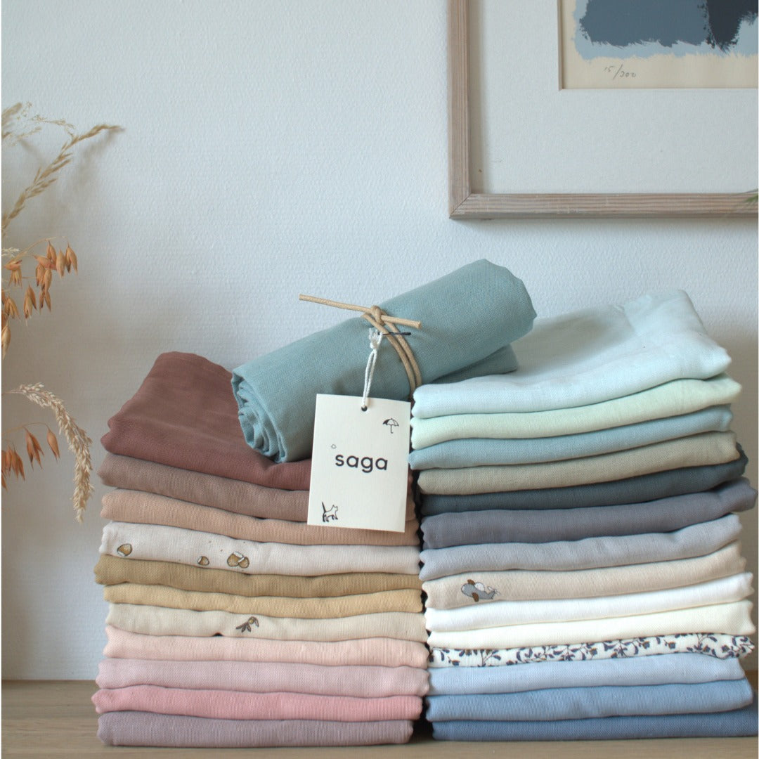 Swaddle Muselina de Algodón orgánico 100 x 100cm  SAGA Copenhagen - Goose Seeds