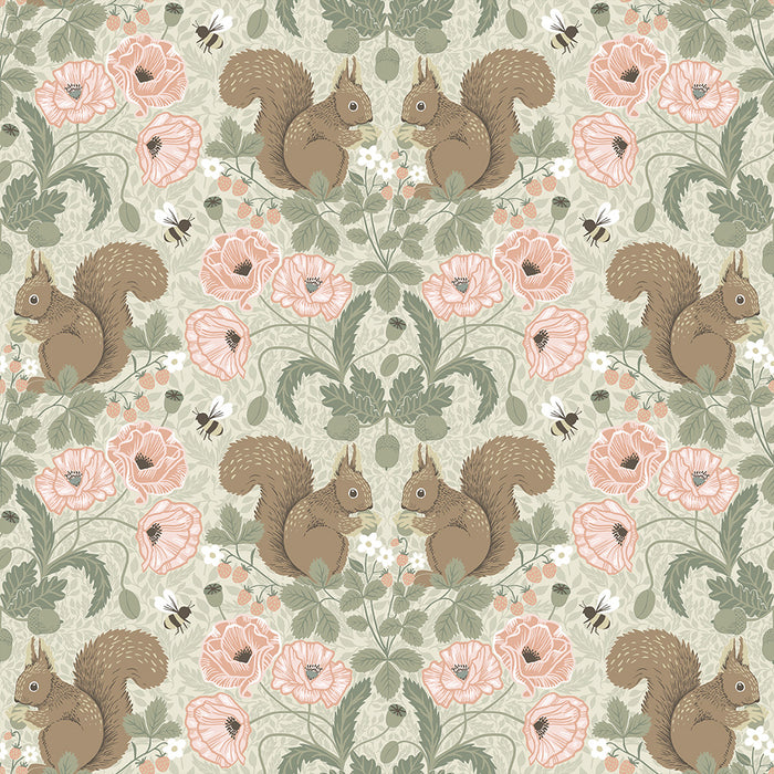 Wallpaper Kurre Pink Woodland Midbec
