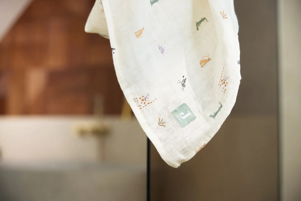 Set de 2 Mantas de muselina 115x115cm Jungle Jambo Jollein