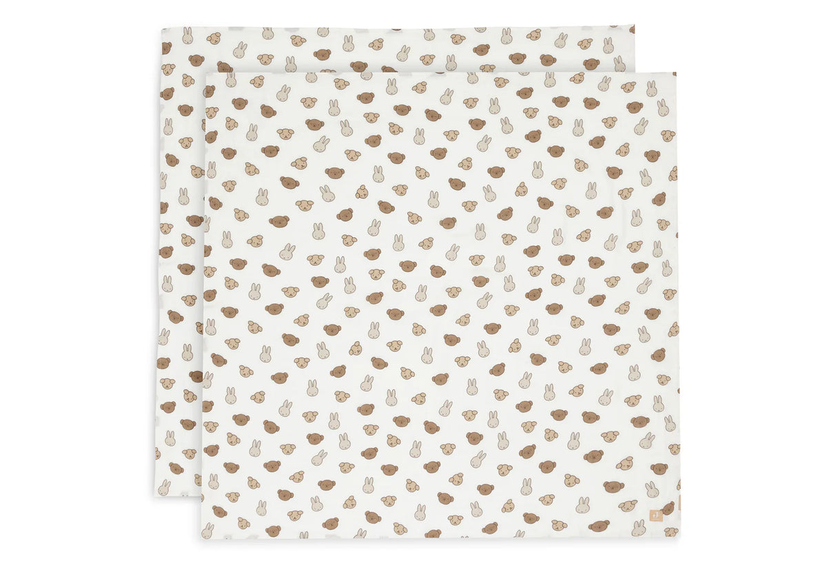 Set de 2 Mantas de muselina 115x115cm Miffy and Friends Jollein