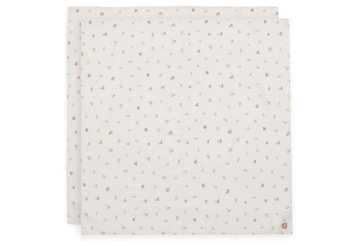 Set de 2 Mantas de muselina 115x115cm Animal Friends Jollein