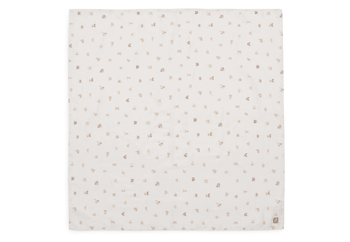 Set de 2 Mantas de muselina 115x115cm Animal Friends Jollein