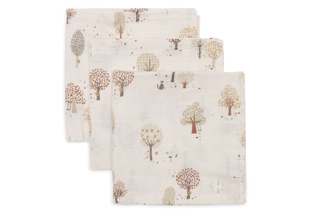 Babitas de muselina 31x31cm - Tiny Park - Pack x 3 Jollein