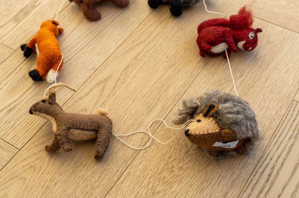 Guirnalda de fieltro woodland Gamcha