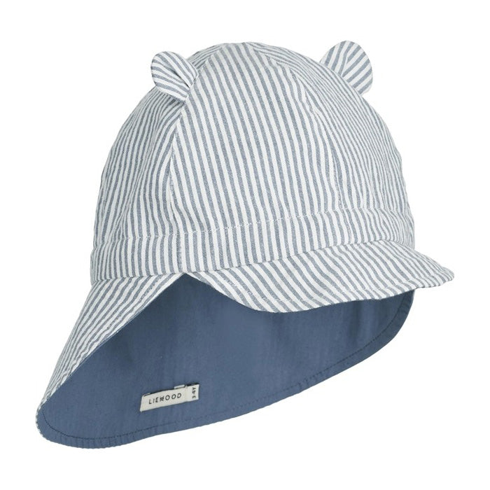 Gorra Reversible GORM a rayas Blue - White -Liewood