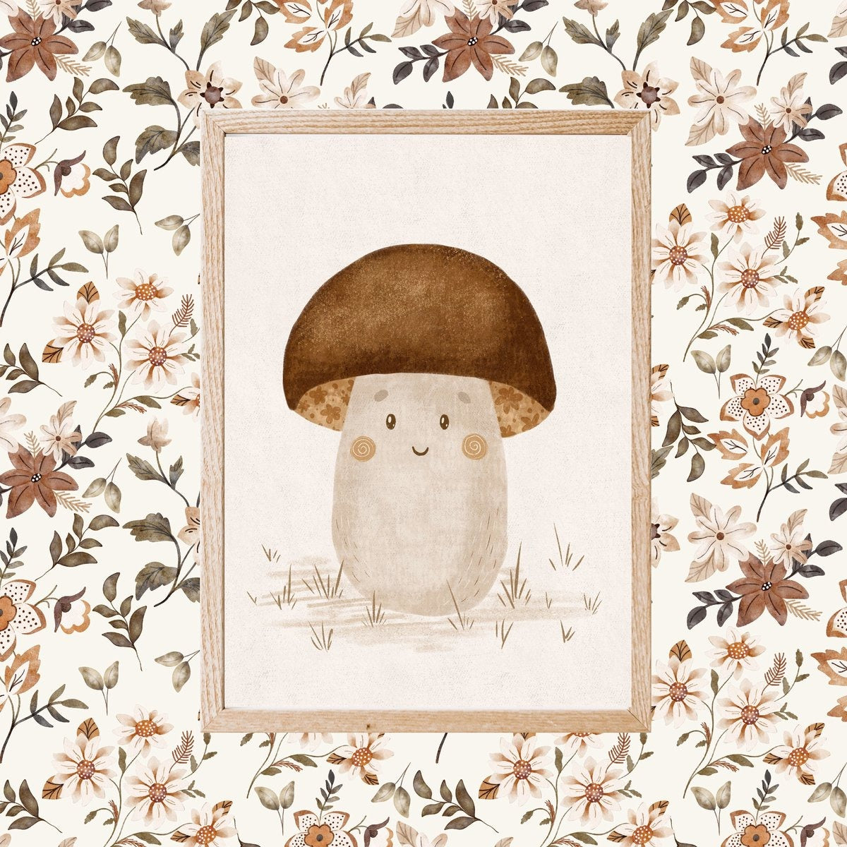 Poster Happy Mushroom by Decoindigo