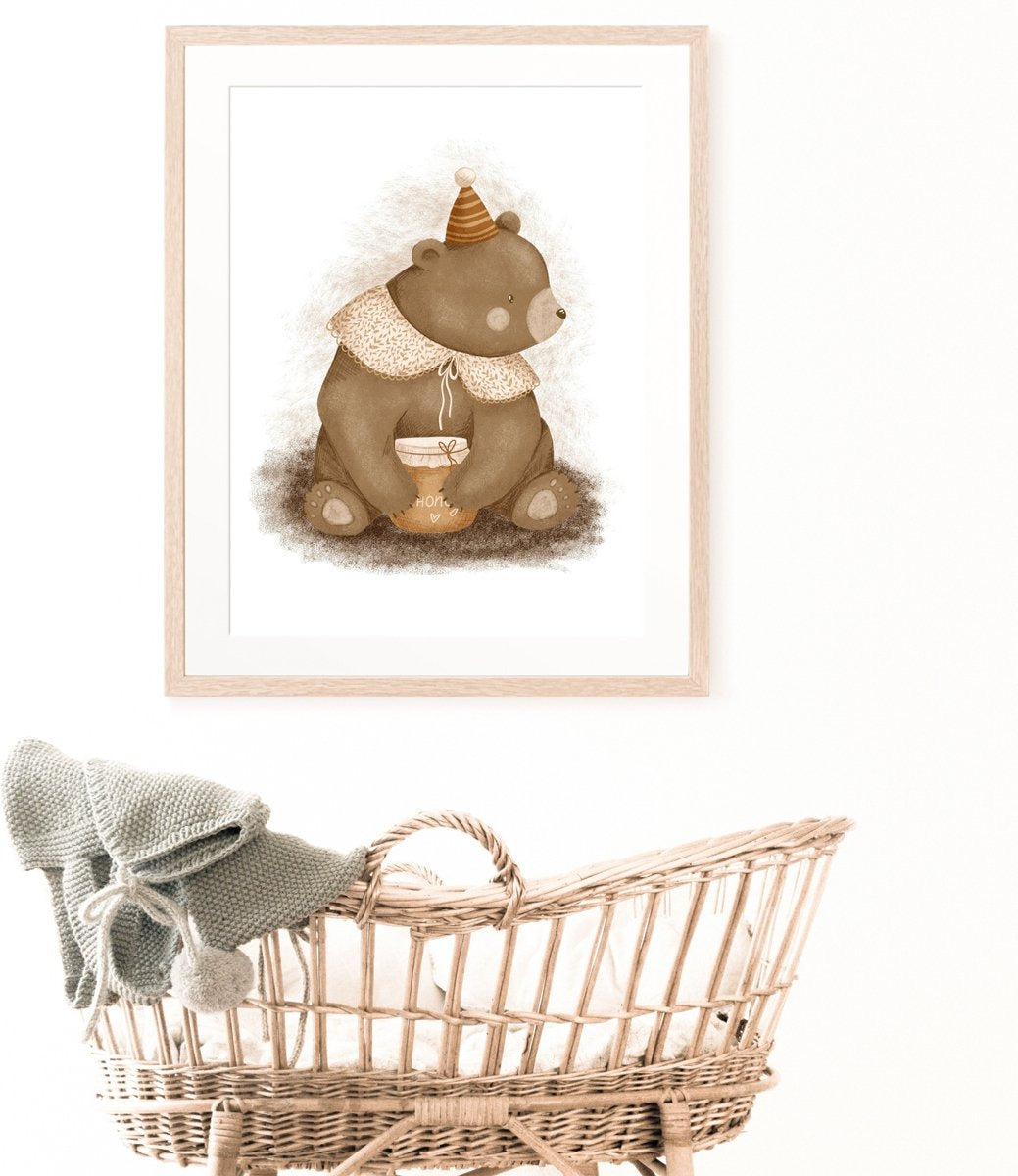 Poster Happy Bear by Decoindigo
