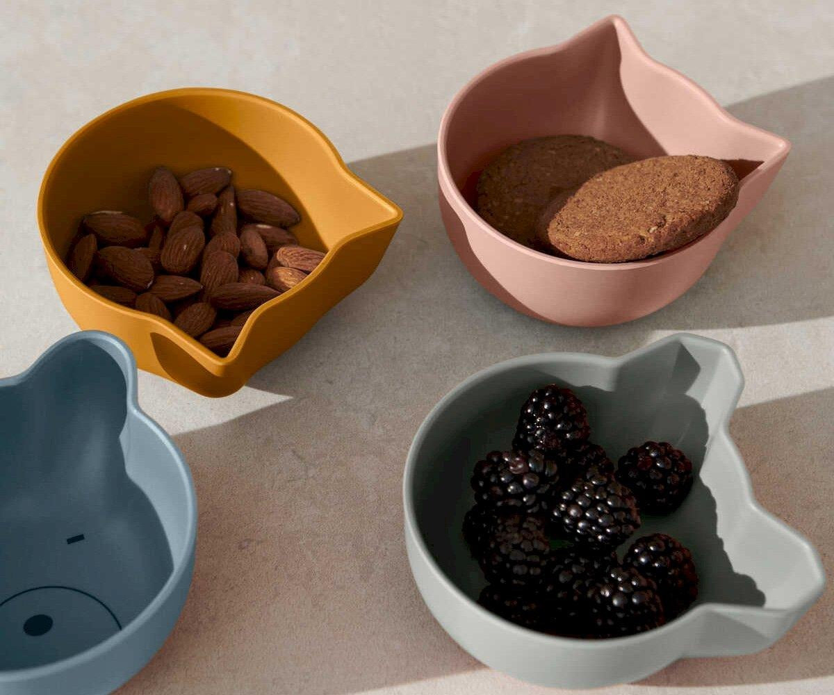 Bowl de silicona Filiz Cat Rose Multi Mix Pack x 4 de Liewood
