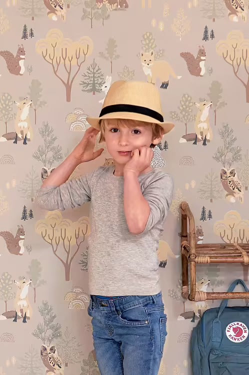 Wallpaper Deep Forest Beige Suave