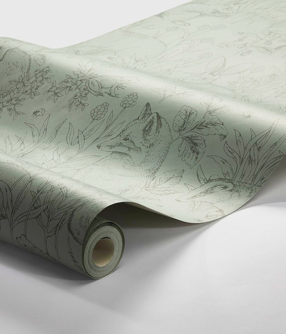 Wallpaper Forest Friends Green