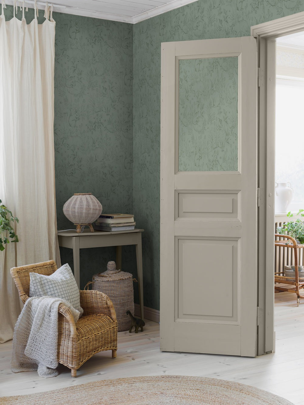 Wallpaper Forest Friends Green