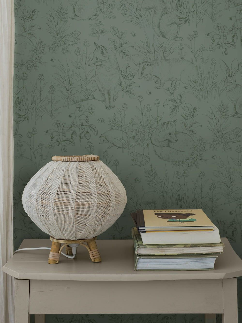 Wallpaper Forest Friends Green