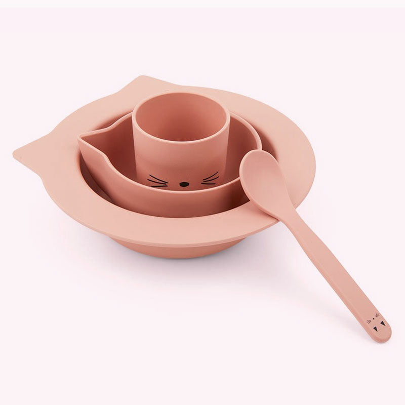 Juego de vajilla para bebe Joana - Cat Rose Blush de Liewood