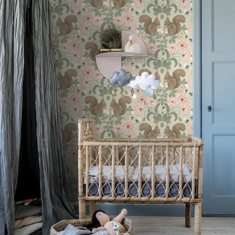 Wallpaper Kurre Pink Woodland Midbec