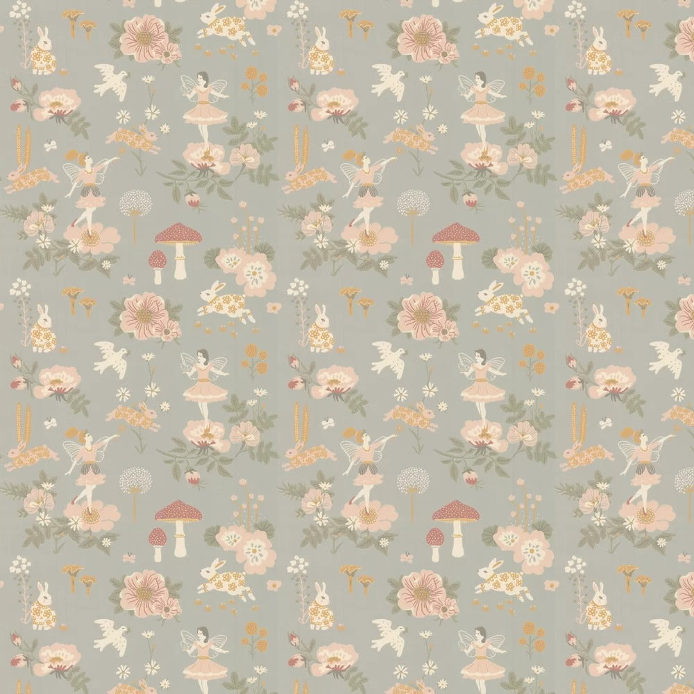 Wallpaper Old Garden azul suave