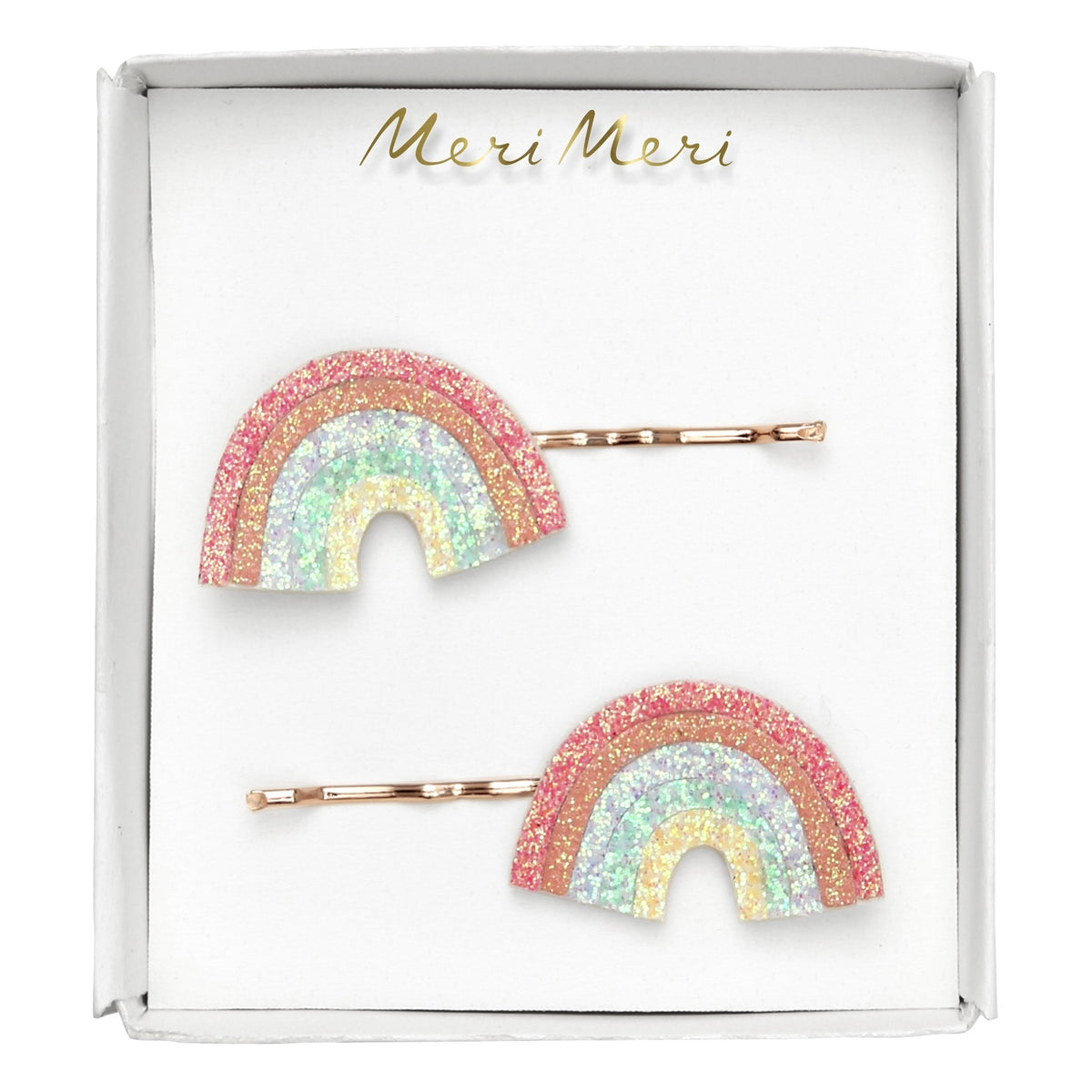 Pinzas glitter Rainbow - Set por 2 Meri Meri