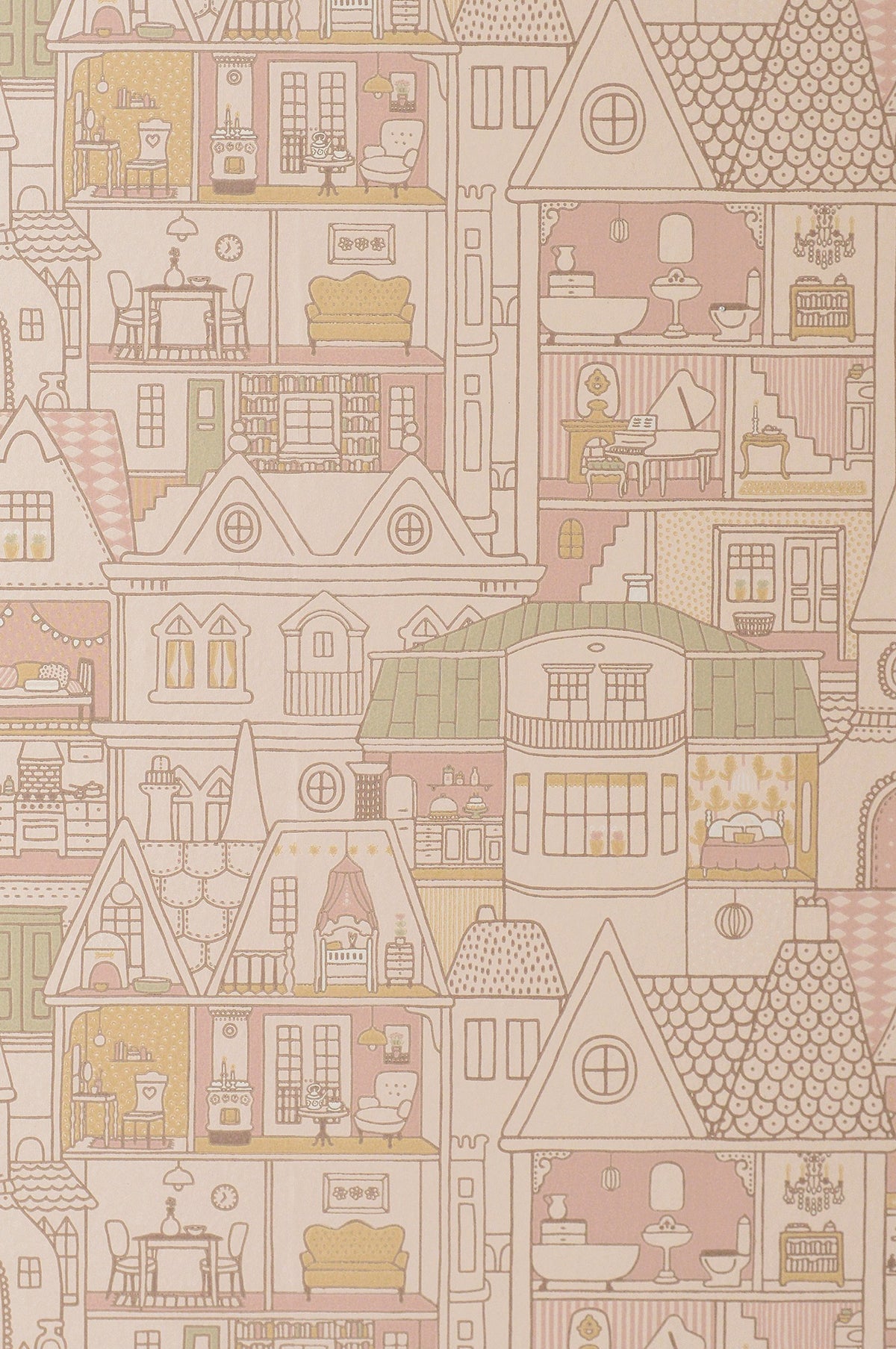 Wallpaper Dollhouse Rosa pálido