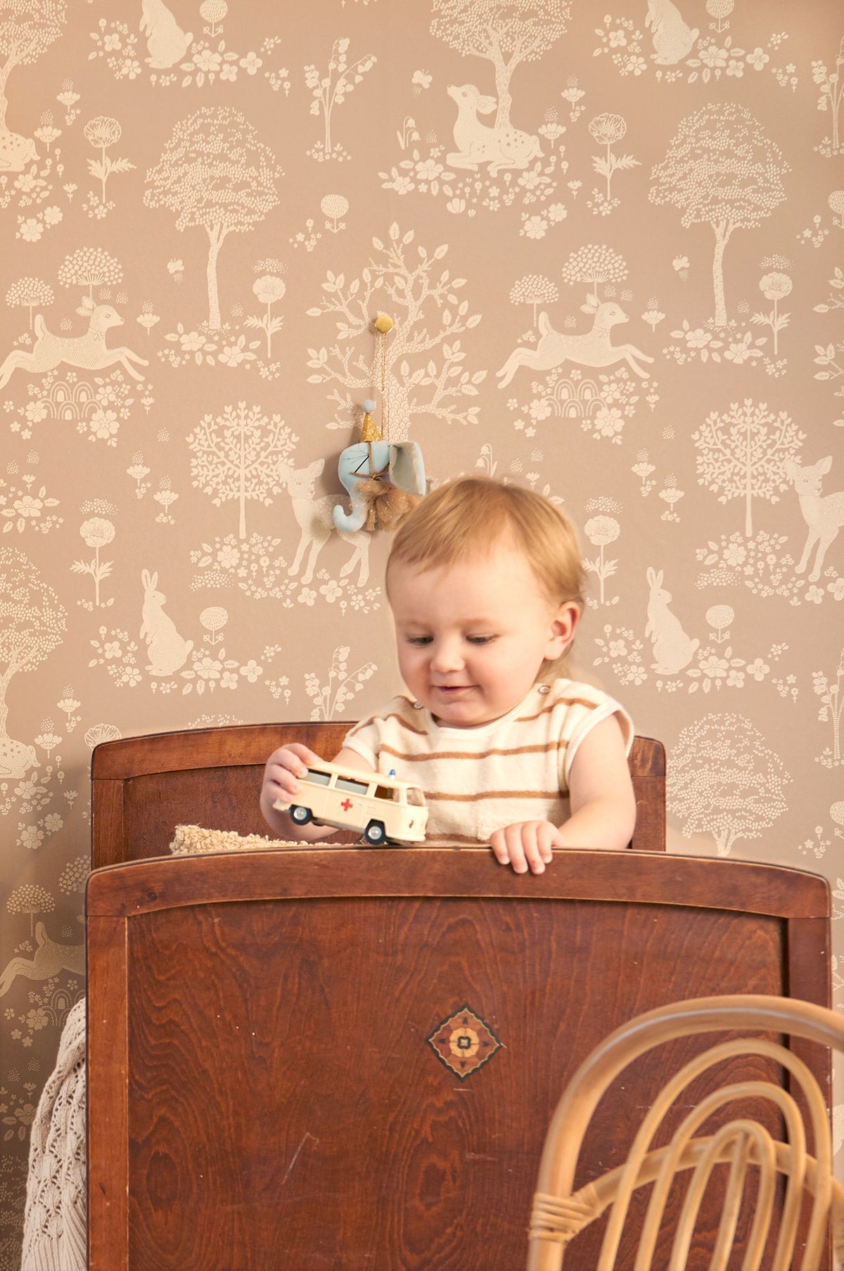 Wallpaper Summer Fields Marron Suave