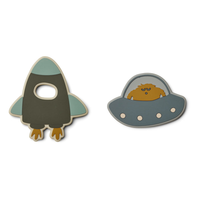 Mordedores de Silicona Gia Space Blue Multi Mix Pack x 2 Liewood