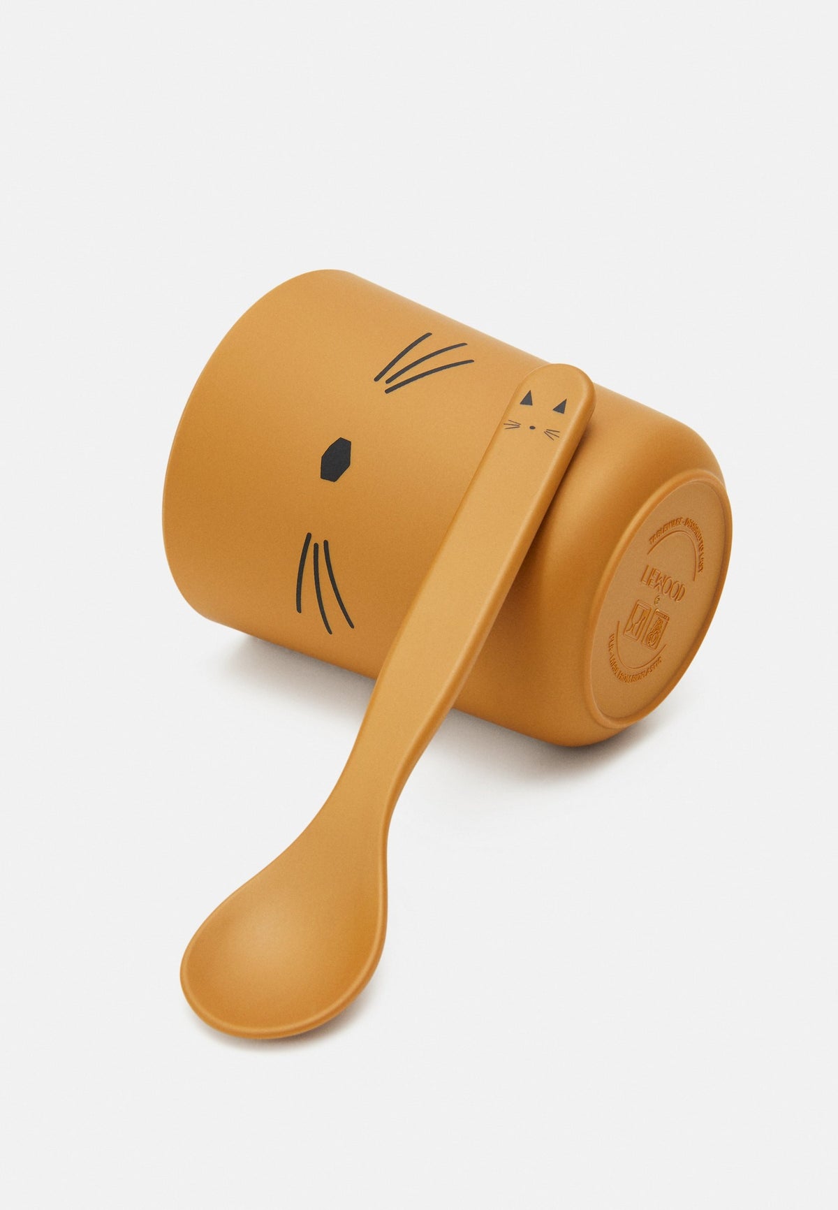 Juego de vajilla para niños Brody Cat Golden Caramel de Liewood