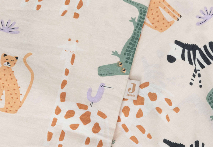 Set de funda nórdica para cuna 100x140cm Jungle Jambo Jollein