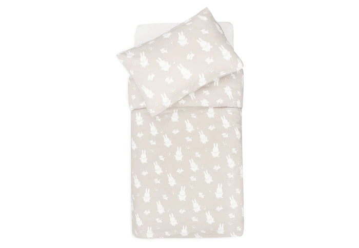 Set de funda nórdica para cuna 100x140cm Miffy & Snuffy Nougat Jollein