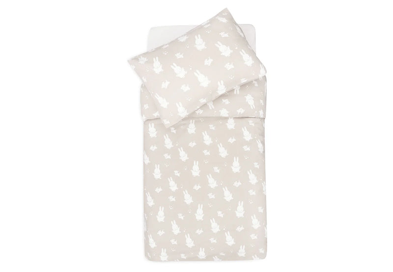 Set de funda nórdica para cuna 100x140cm Miffy & Snuffy Nougat Jollein