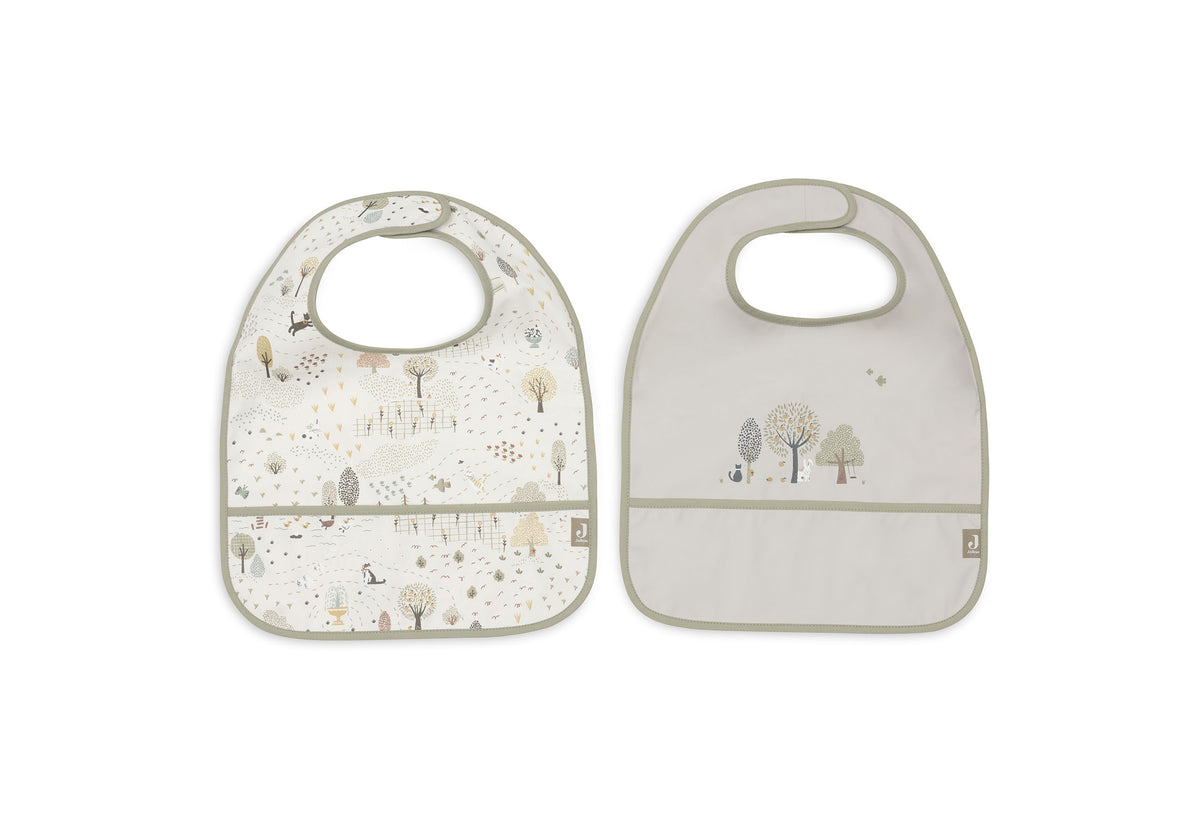 Babero impermeable Tiny Park Pack x 2 Jollein