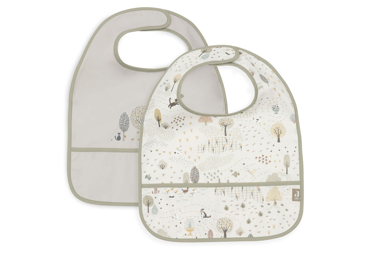 Babero impermeable Tiny Park Pack x 2 Jollein