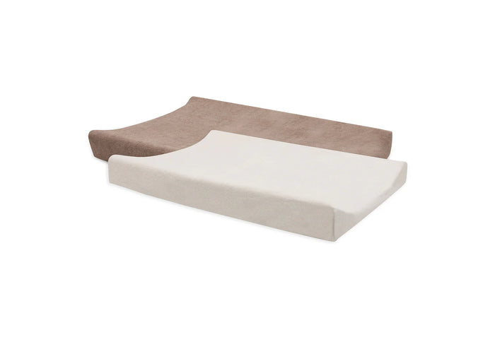 Funda de cambiador Terry 50x70cm Milky Coffee/Ivory - 2 Pack Jollein