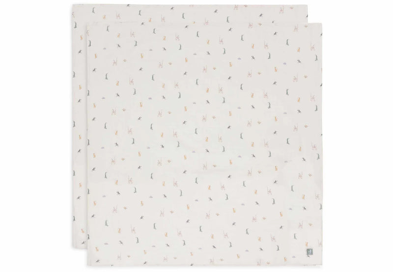 Set de 2 Mantas de muselina 115x115cm Jungle Jambo Jollein