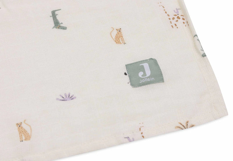Set de 2 Mantas de muselina 115x115cm Jungle Jambo Jollein