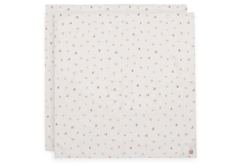 Set de 2 Mantas de muselina 115x115cm Animal Friends Jollein
