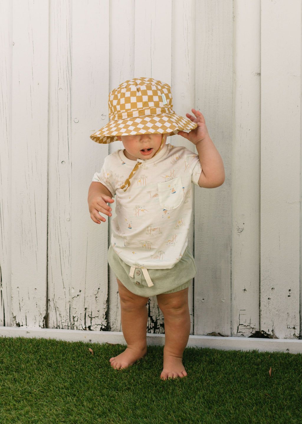 Sombrero de sol tipo pescador ala ancha UPF50+ Checkmate Acorn