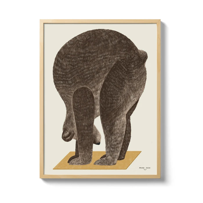 Póster Yoga Bear 50 x 70 cm Maa-noo