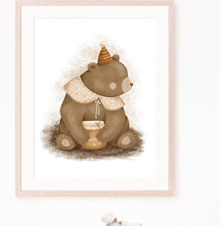 Poster Happy Bear by Decoindigo