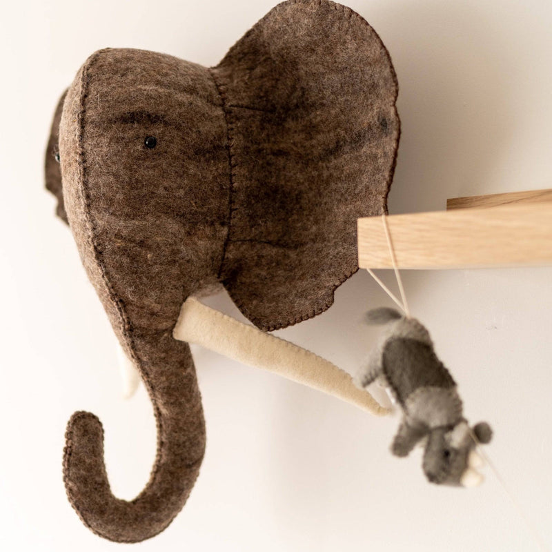 Cabeza de Elefante en Fieltro -Gamcha