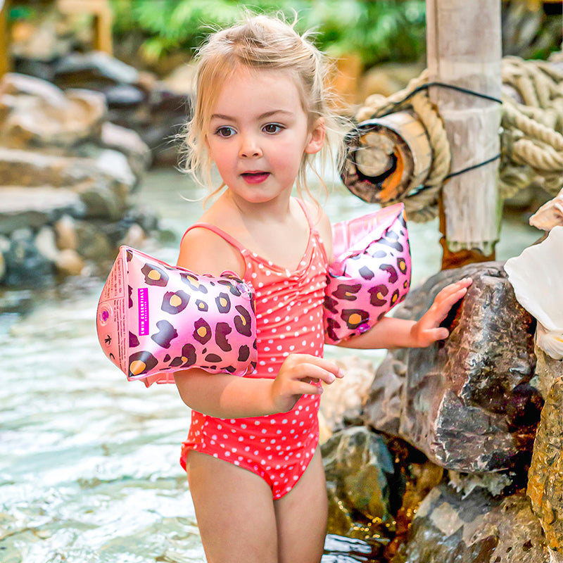 Flotador de brazos 2-6 años Leopard Rose Gold Swim Essentials