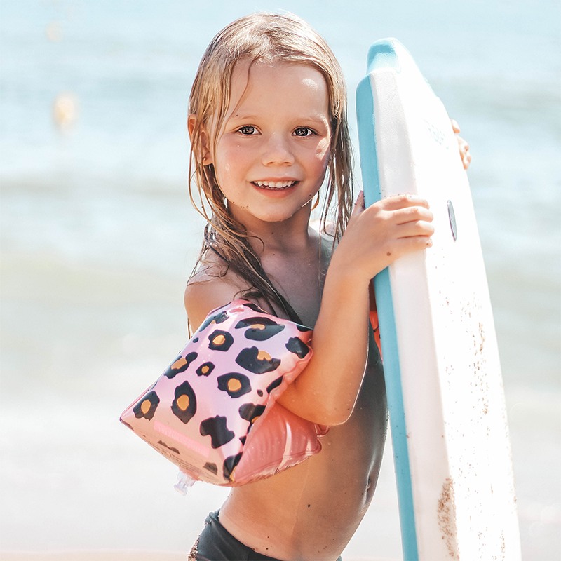 Flotador de brazos 2-6 años Leopard Rose Gold Swim Essentials