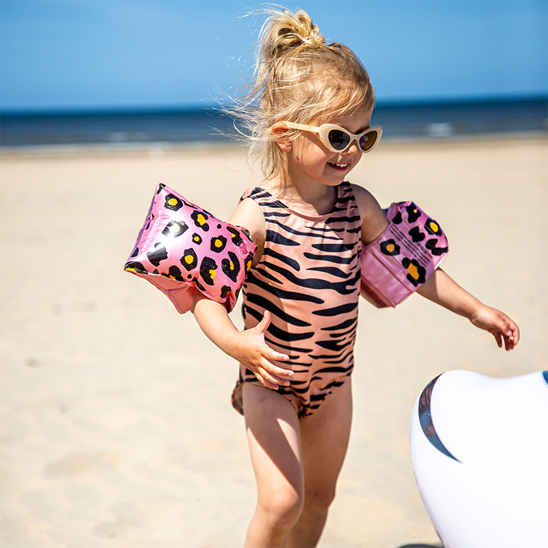 Flotador de brazos 2-6 años Leopard Rose Gold Swim Essentials