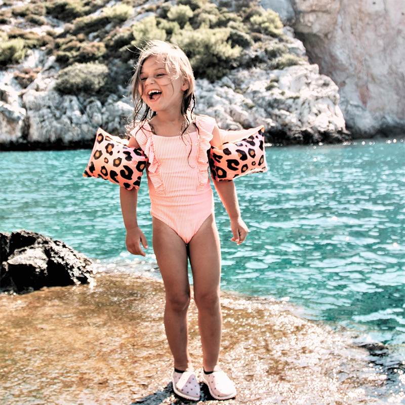 Flotador de brazos 2-6 años Leopard Rose Gold Swim Essentials