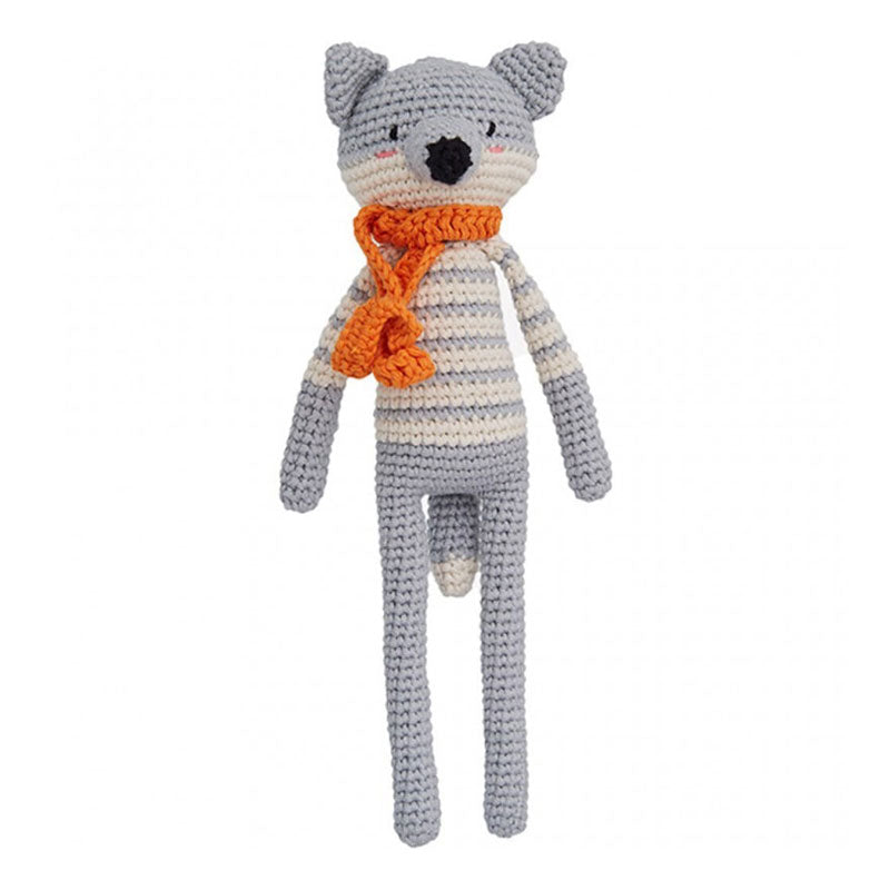 Muñeco de algodón orgánico Gray Mr. Fox Mediano de Patty Oslo