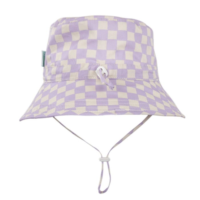Sombrero tipo pescador ala extra ancha UPF50+ Lavender Checks Acorn