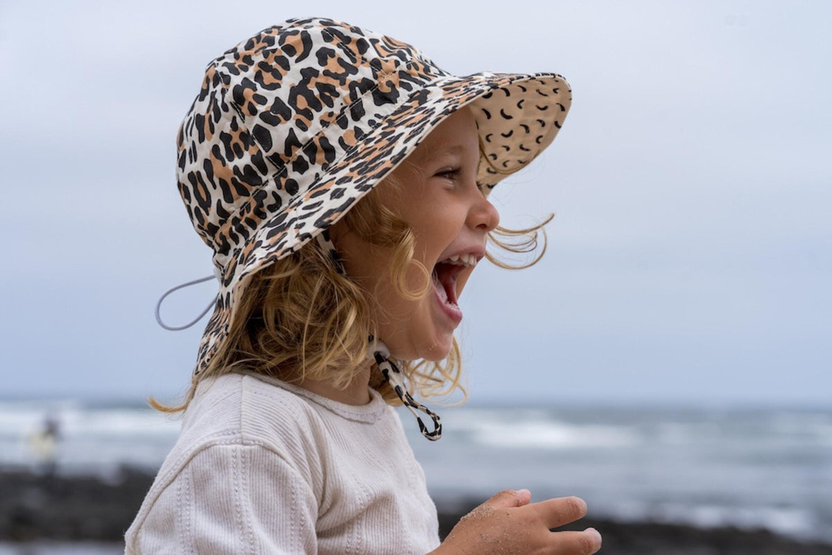Sombrero de sol de ala ancha UPF50+ Leopard Acorn