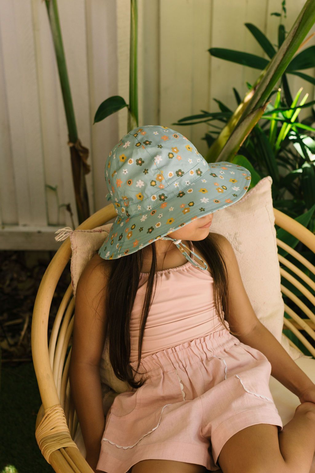 Sombrero de sol de ala ancha UPF50+ Little Flora Acorn