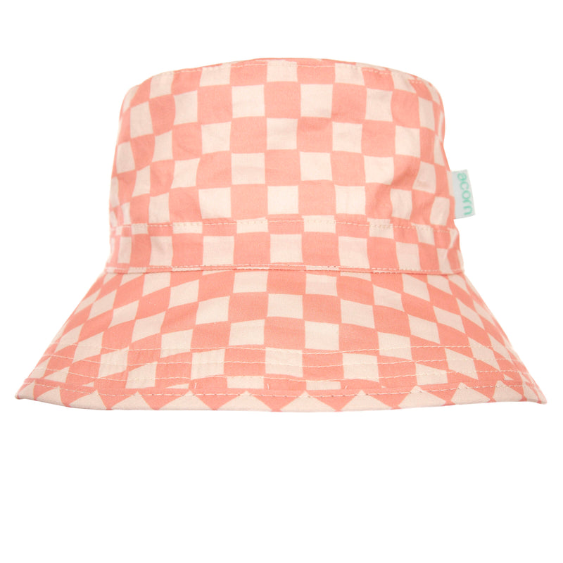 Sombrero tipo pescador ala extra ancha UPF50+ Pink Checks Acorn